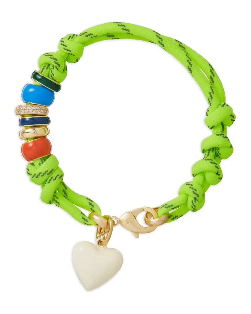 Roxanne Assoulin Perlenarmband mit Herzanhänger - Grün Grün