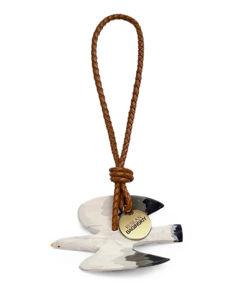 RUSLAN BAGINSKIY Flying Seabird Anhänger aus Holz - Weiß Weiß