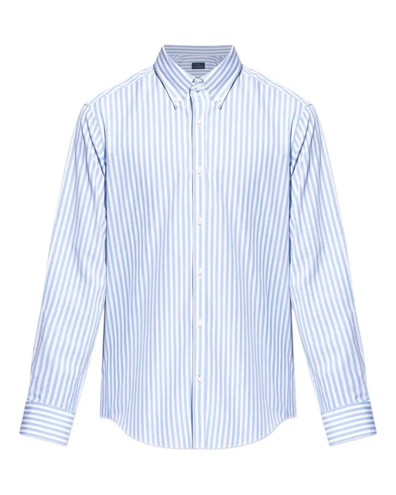 Paul & Shark Gestreiftes Hemd - Blau Blau