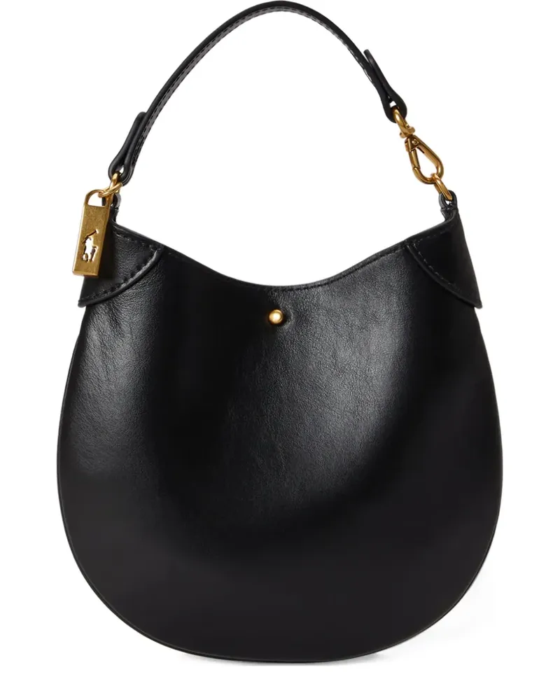 Ralph Lauren Schultertasche mit Pony-Schild - Schwarz Schwarz