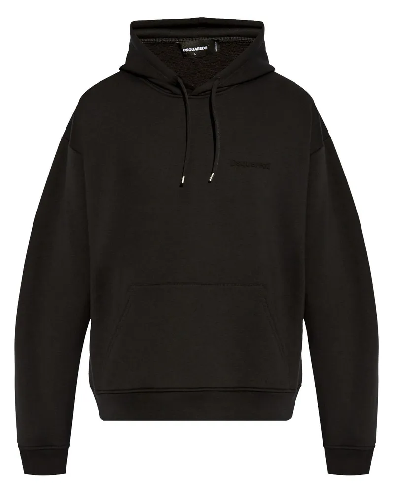Dsquared2 Hoodie mit Logo-Applikation - Schwarz Schwarz