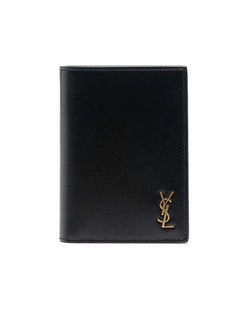Saint Laurent Kartenetui mit Logo-Schild - Schwarz Schwarz