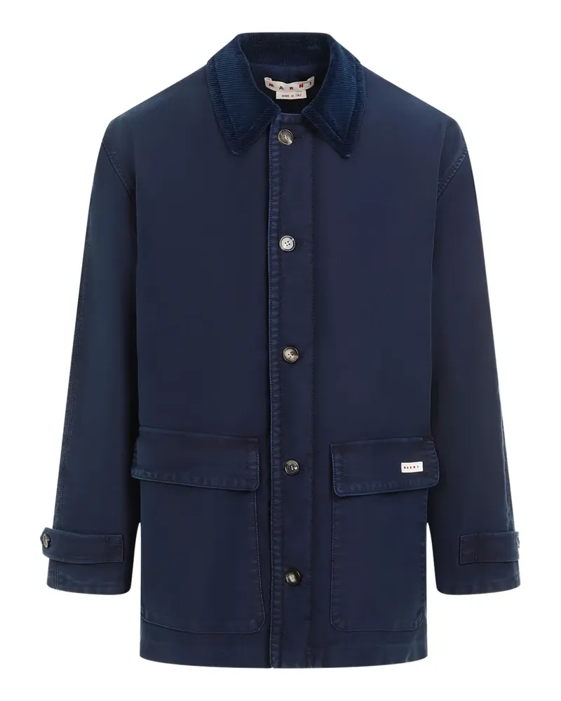 Marni Jacke mit Logo-Detail - Blau Blau