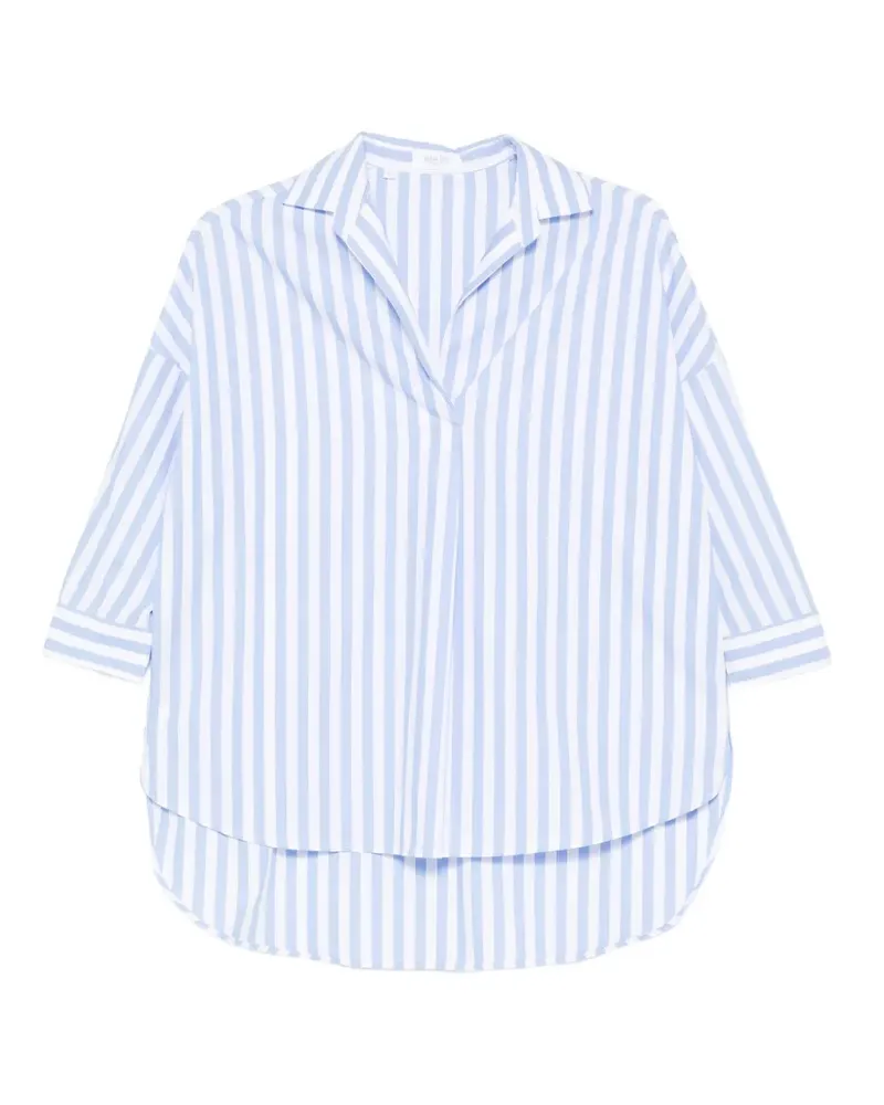 BARBA striped collared shirt - Blau Blau