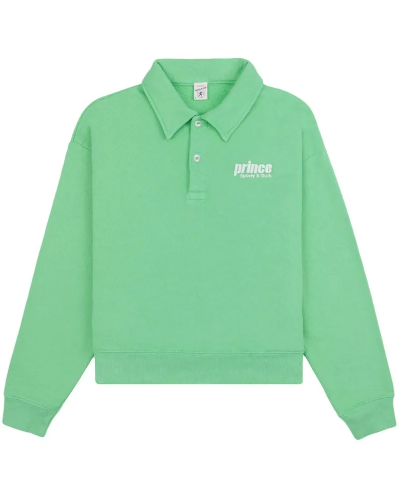 SPORTY & RICH Prince Sporty Poloshirt - Grün Grün