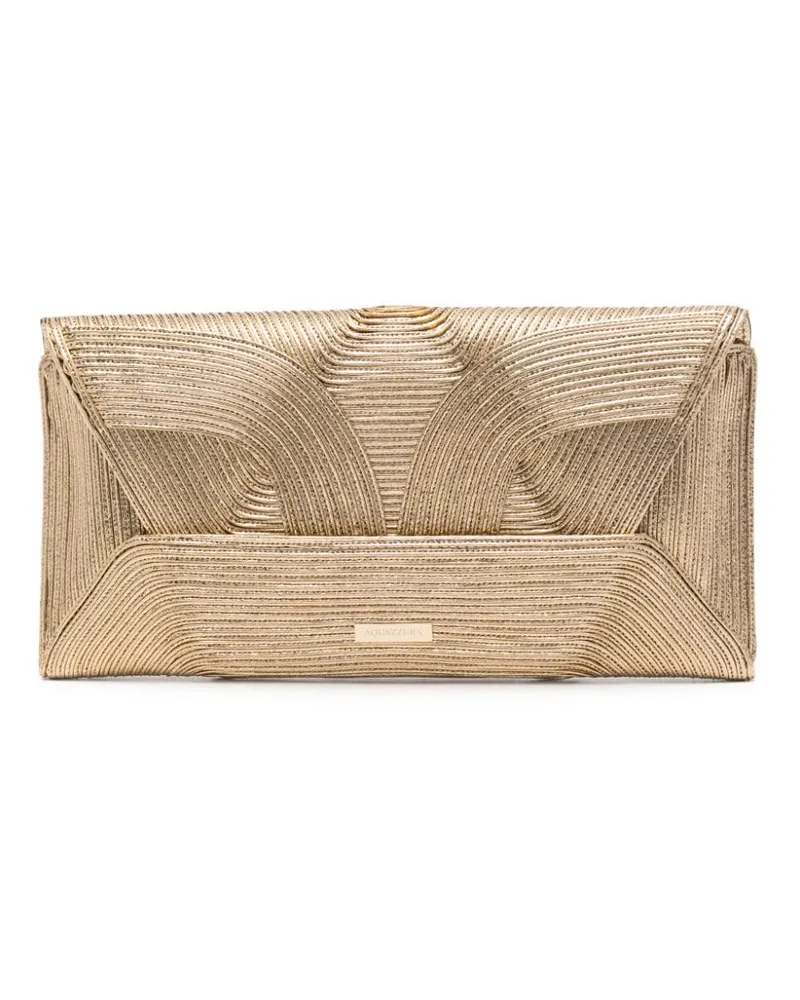 Aquazzura Vacanza Clutch - Gold Gold