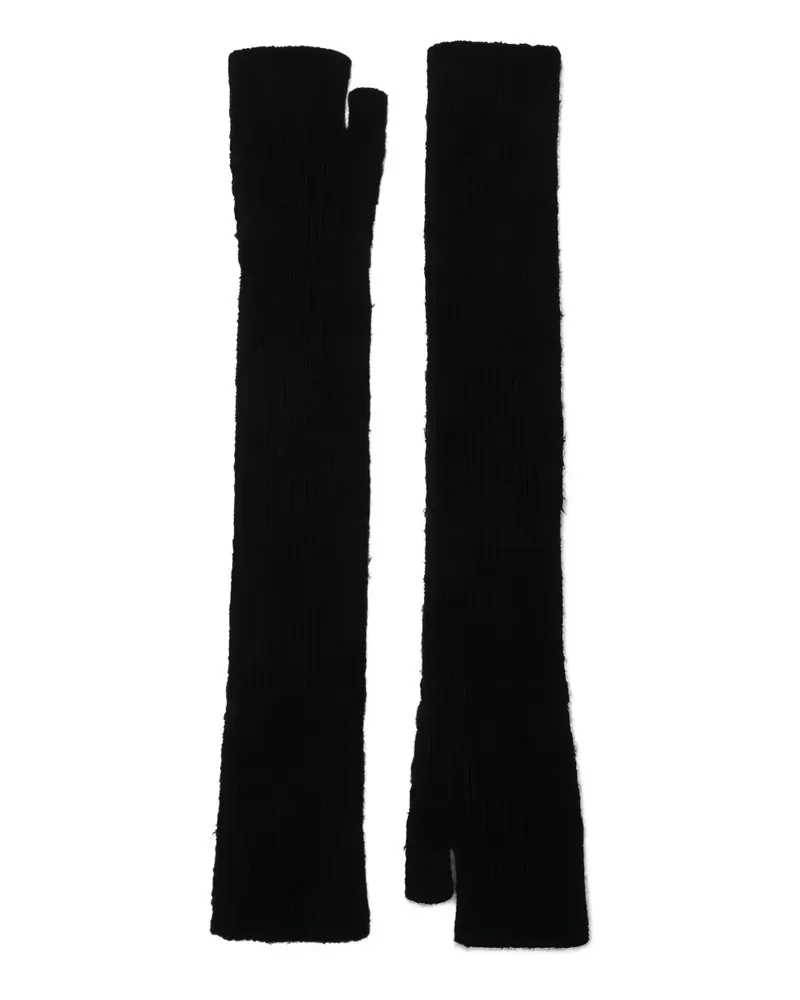 Roberto Collina fingerless gloves - Schwarz Schwarz