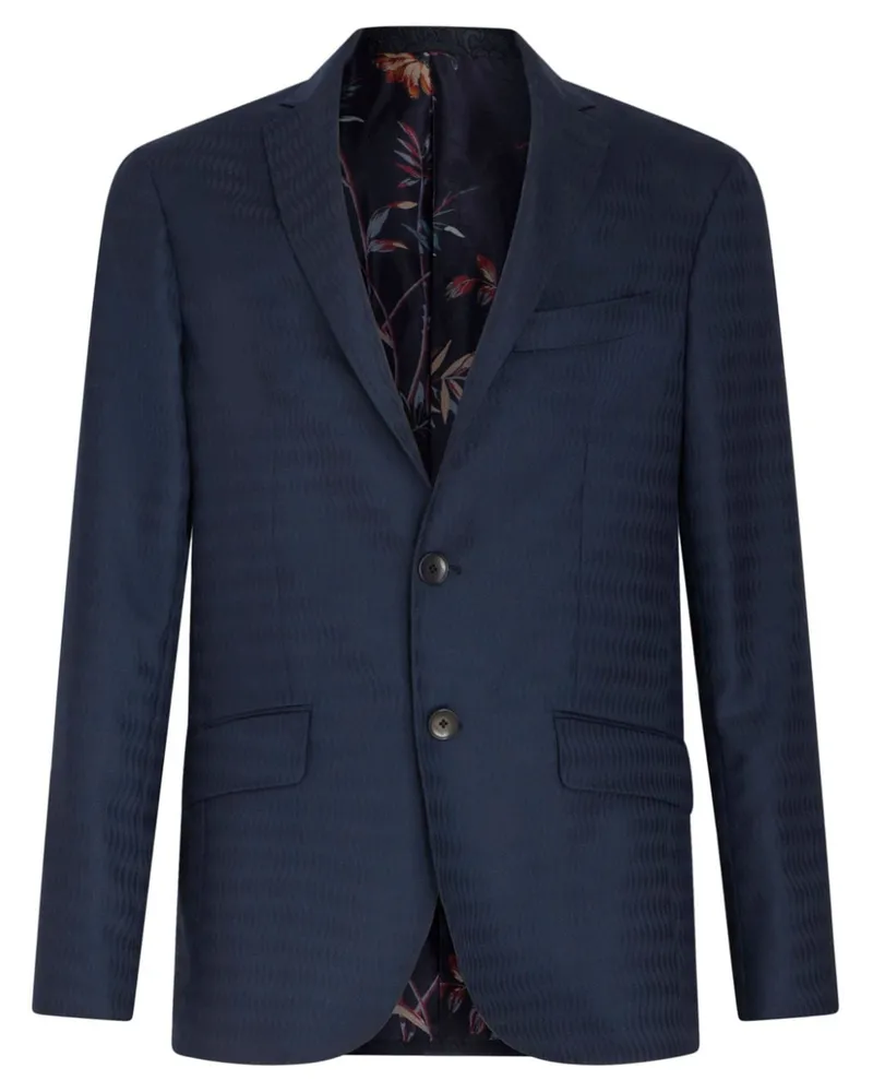 Etro Sakko mit Jacquardmuster - Blau Blau