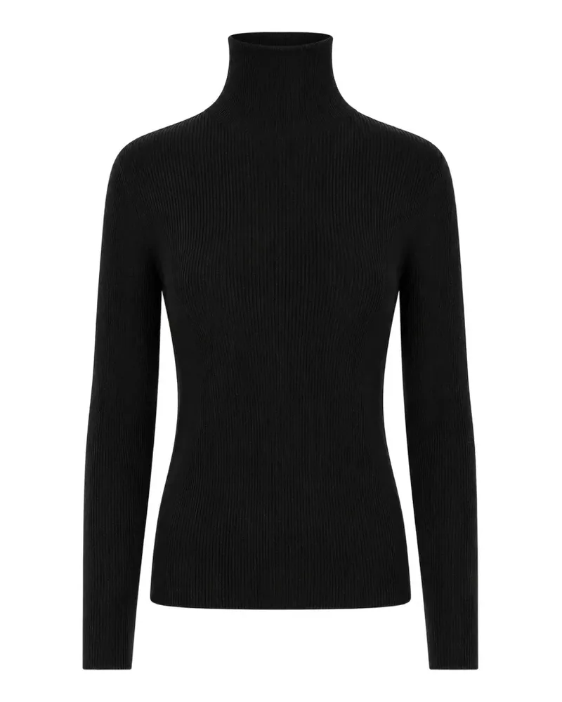 P.A.R.O.S.H. P.A.R.O H. Gerippter Rollkragenpullover - Schwarz Schwarz