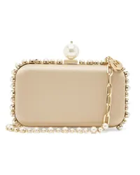 Rosantica Urania Perla Clutch aus Satin Nude