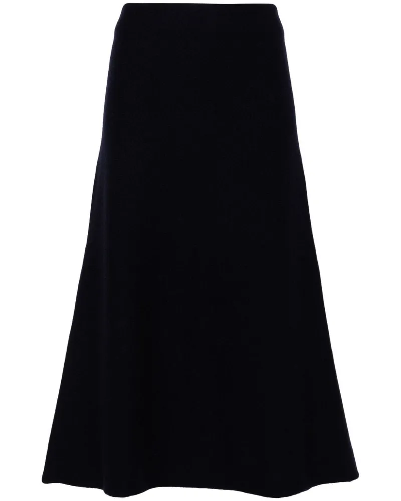 Jil Sander Midirock in A-Linie - Blau Blau