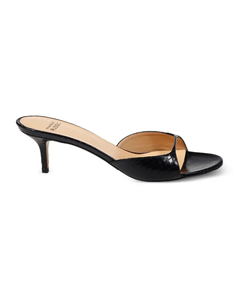 Francesco Russo cutout sandals - Schwarz Schwarz