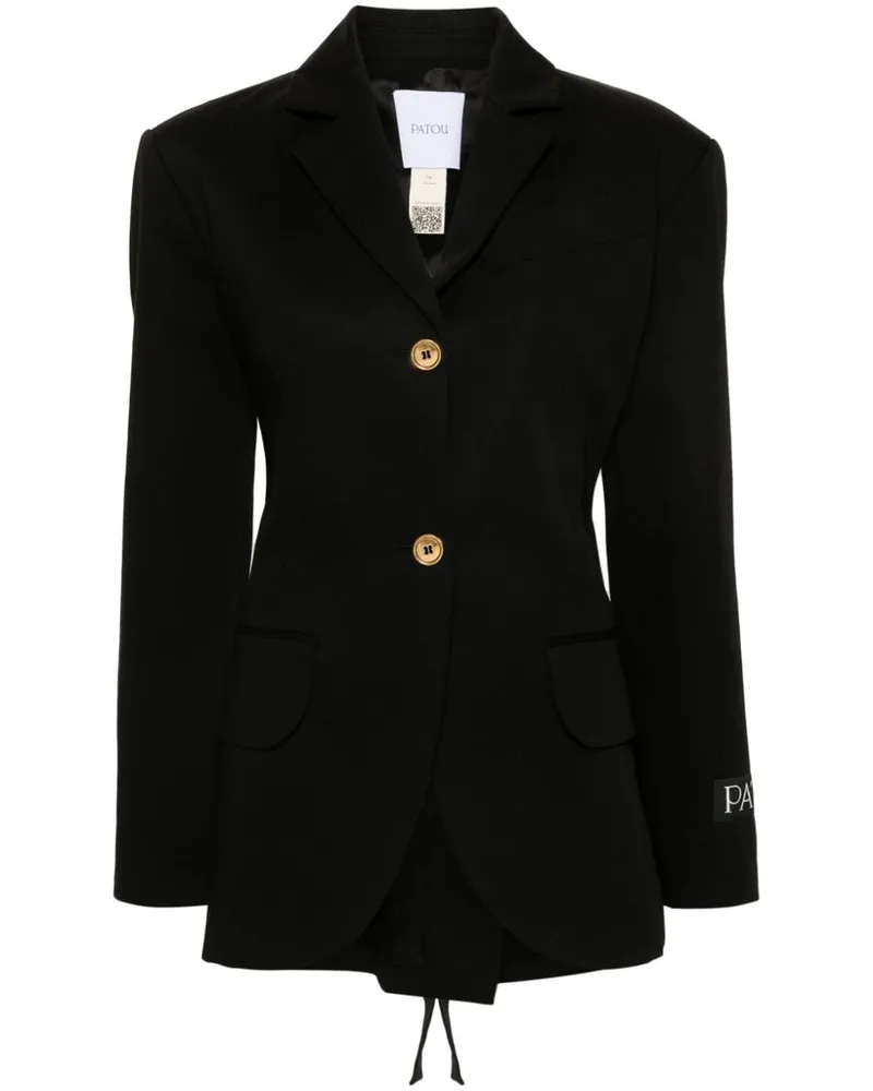 Patou Twill-Blazer mit Schleifenverschluss - Schwarz Schwarz
