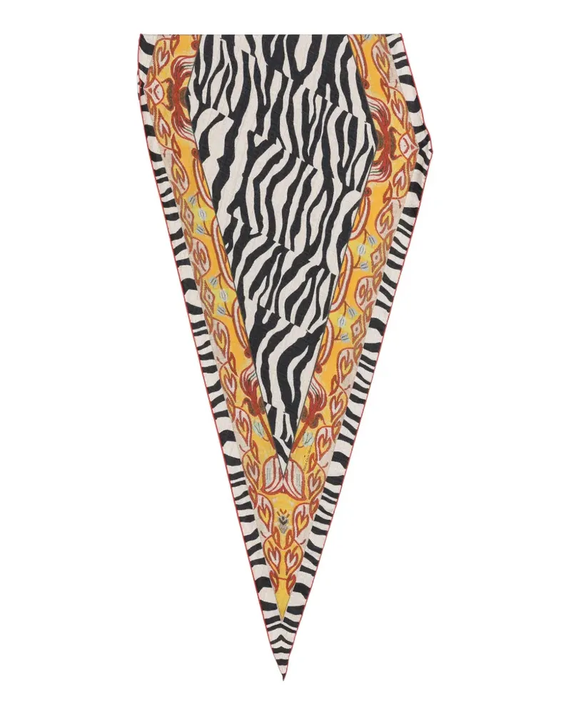Pierre-Louis Mascia Schal mit Zebra-Print - Gelb Gelb