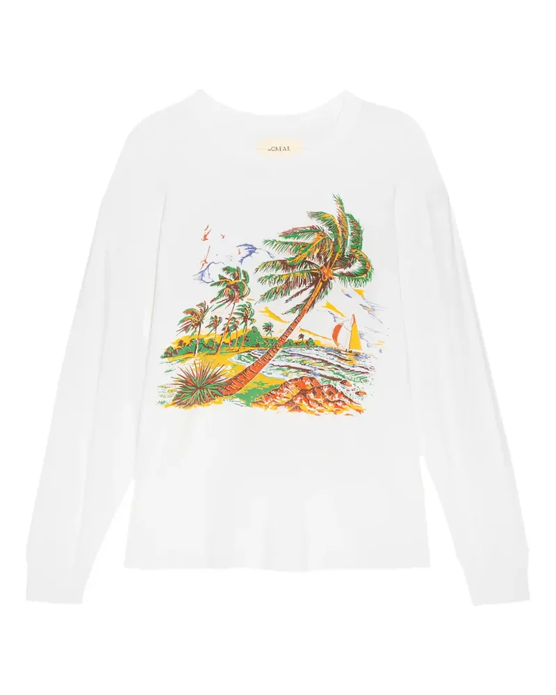The Great graphic-print long-sleeves T-shirt - Weiß Weiß