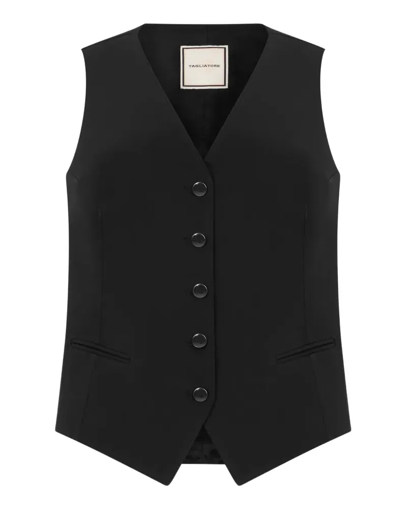Tagliatore buttoned waistcoat - Schwarz Schwarz