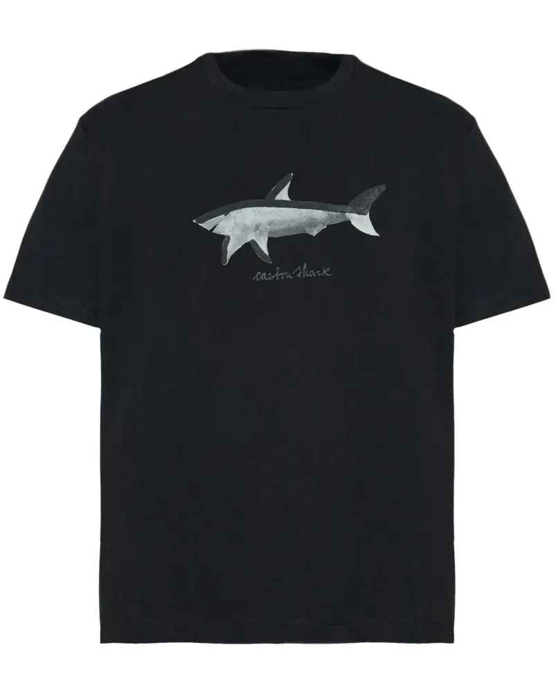 Paul & Shark T-Shirt mit Logo-Print - Schwarz Schwarz