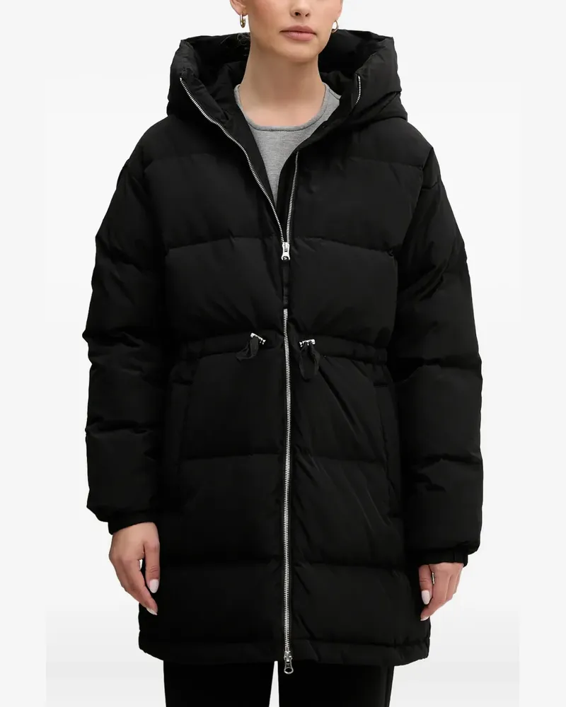Benetton hooded puffer coat - Schwarz Schwarz