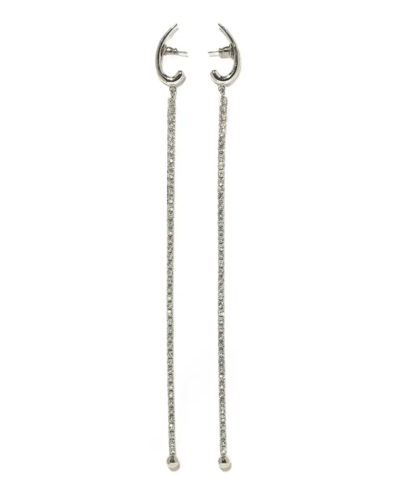 PANCONESI Diamanti Pendulum crystal-embellished earrings - Silber Silber