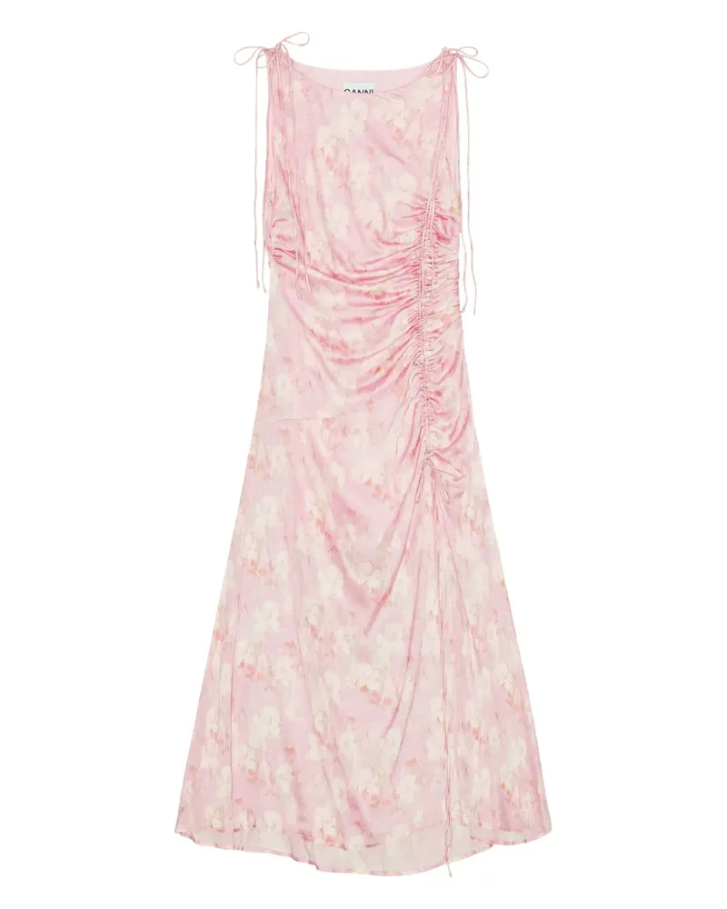 Ganni Kleid mit Print - Rosa Rosa