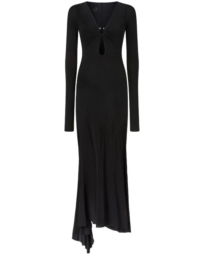 Pinko Maxikleid mit Beschlägen - Schwarz Schwarz