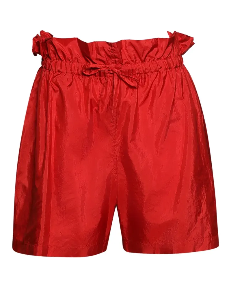 Jil Sander ruffled drawstring shorts - Rot Rot