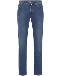 Billionaire Straight-Leg-Jeans mit Logo-Stickerei Blau