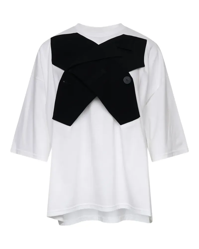 ENFÖLD bow-detail T-shirt - Weiß Weiß