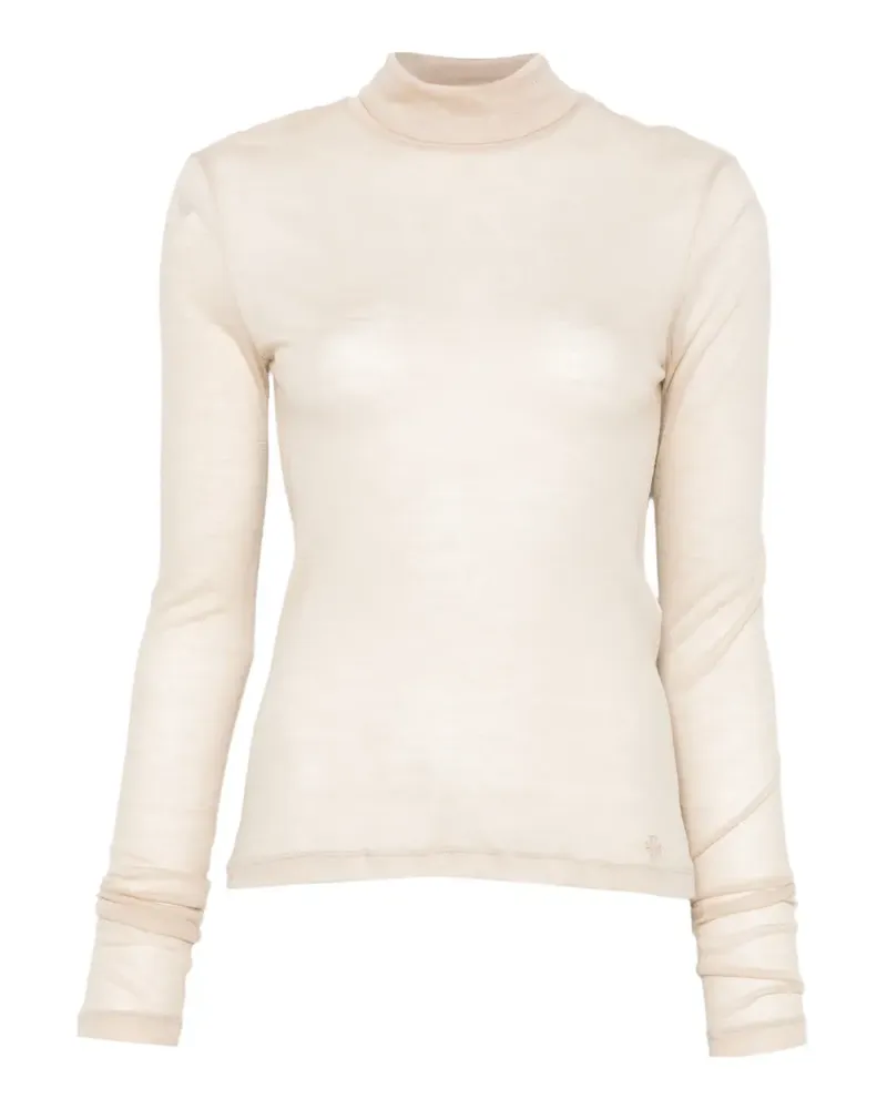 Jacob Cohën Schmaler Pullover mit Stehkragen - Nude Nude