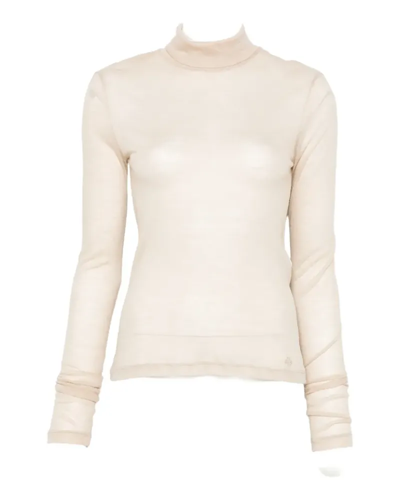 Jacob Cohën Schmaler Pullover mit Stehkragen - Nude Nude