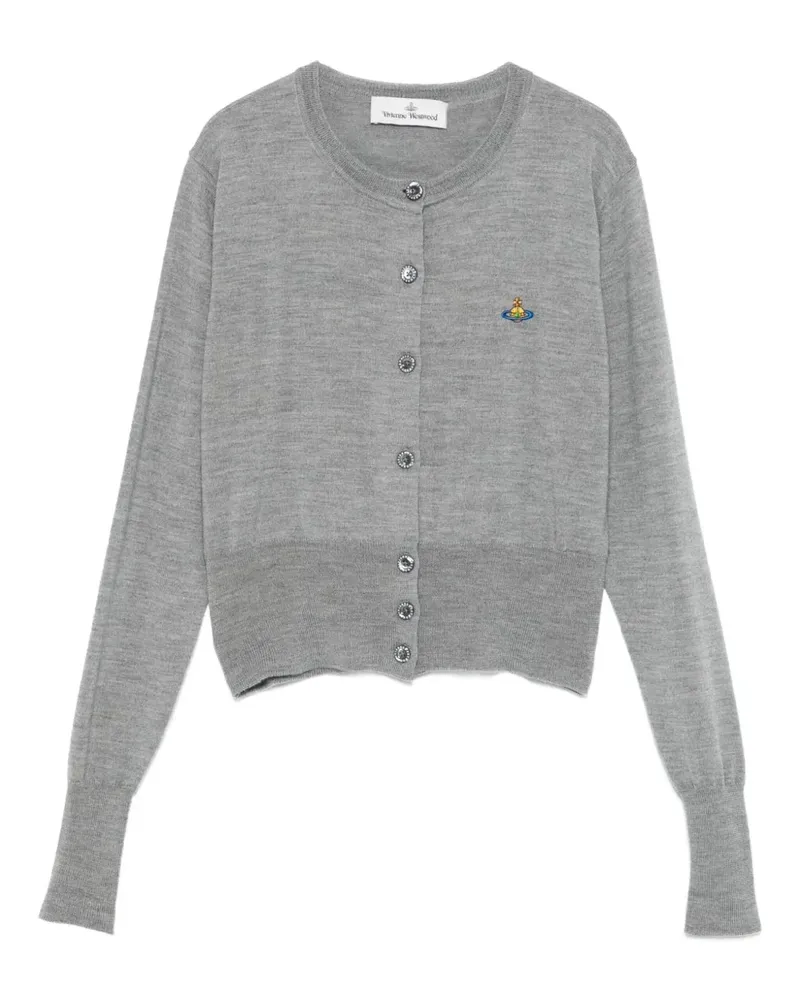 Vivienne Westwood Bea Cardigan mit Logo-Stickerei - Grau Grau