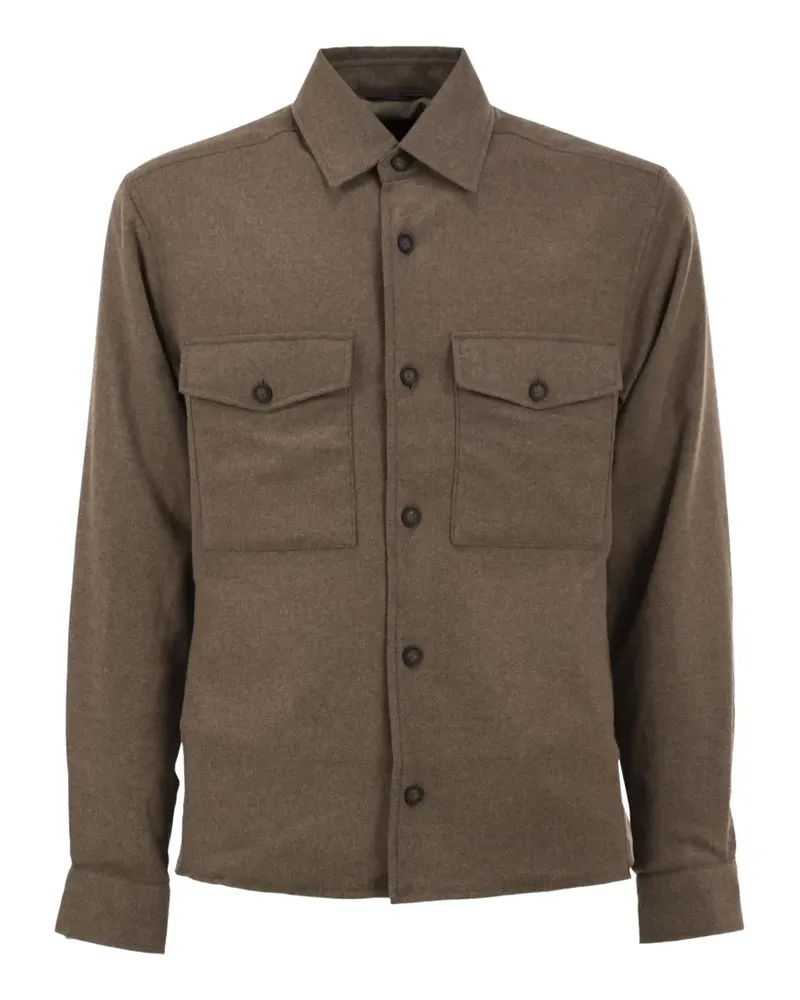 HUGO BOSS patch-pocket overshirt - Braun Braun
