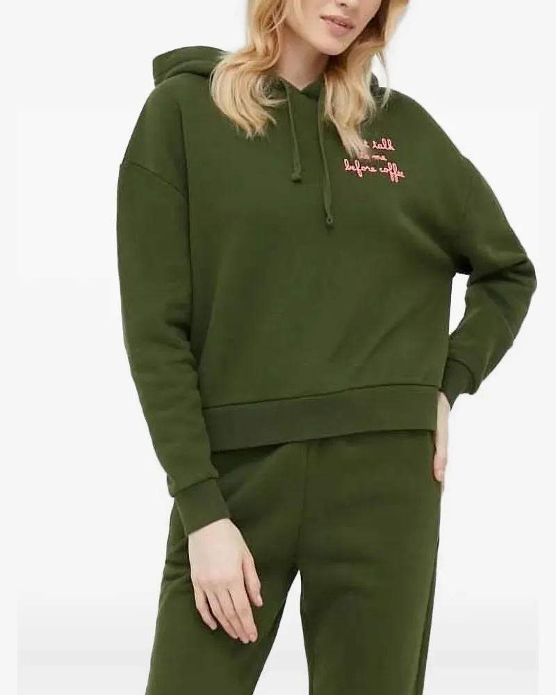 MC2 Saint Barth Hoodie mit Logo-Stickerei - Grün Grün