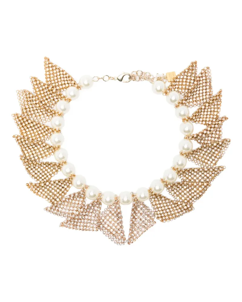 Rosantica Frizz embellished necklace - Gold Gold