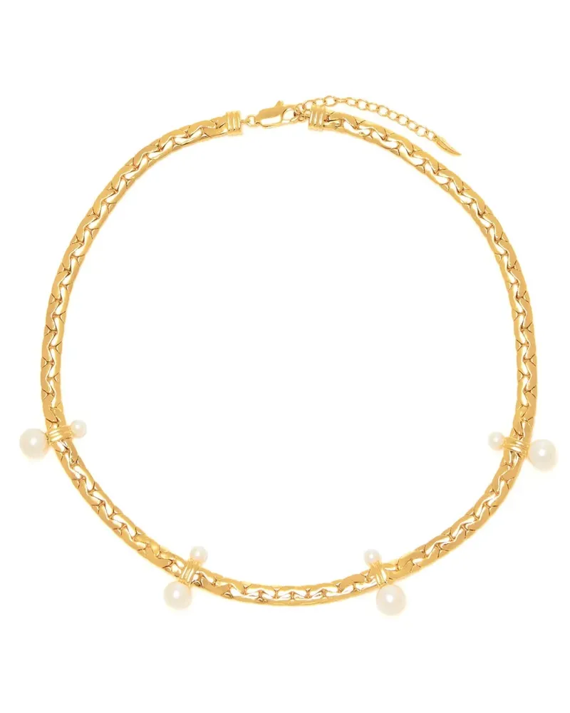 Missoma Floating Pearl Choker - Gold Gold