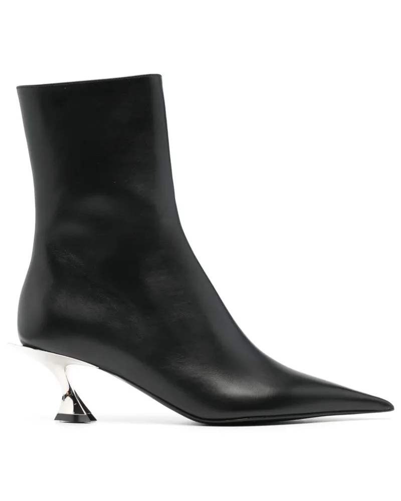 Thierry Mugler Stiefletten aus Leder 55mm - Schwarz Schwarz