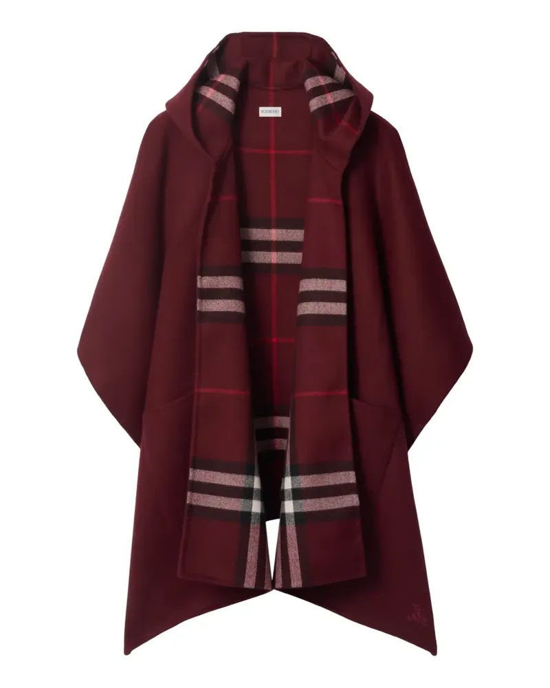 Burberry Cape aus Kaschmir mit Kapuze - Rot Rot
