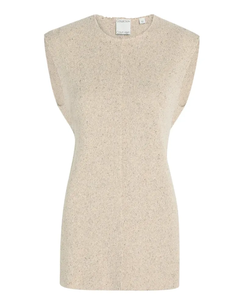 Calvin Klein padded-shoulder sweater - Nude Nude