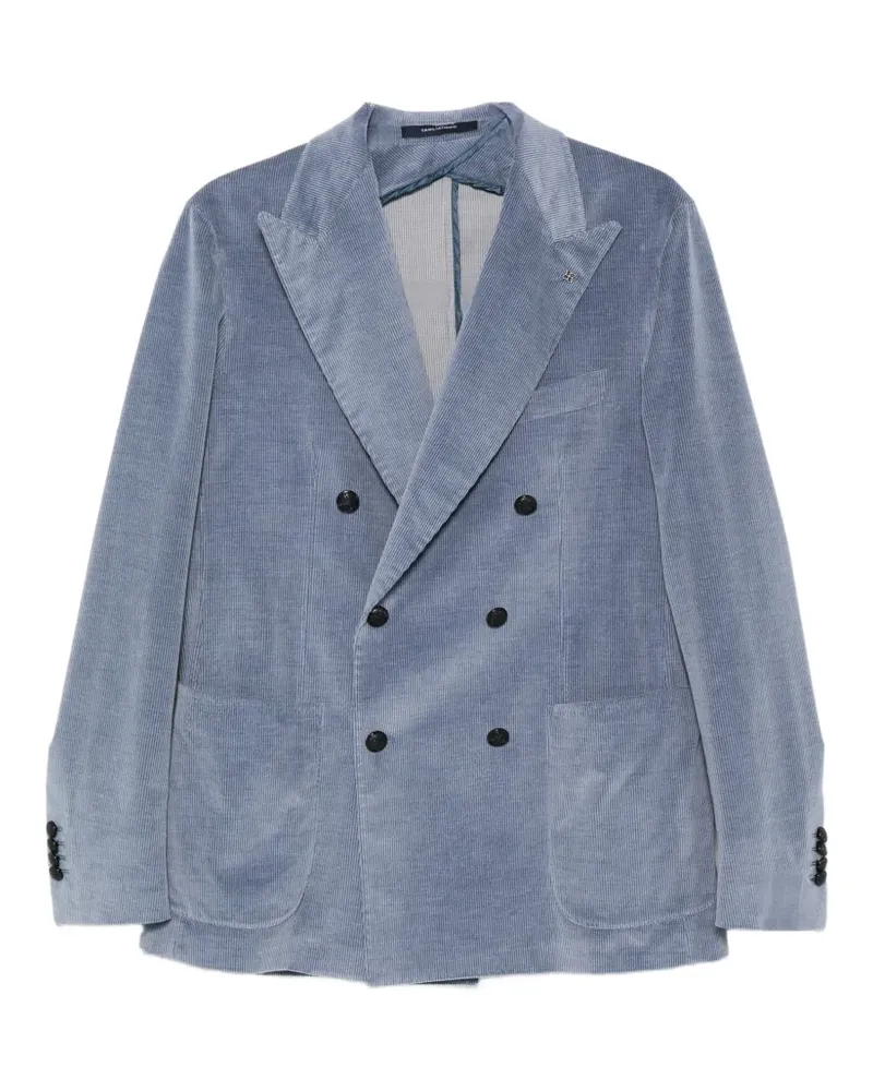 Tagliatore Doppelreihige Giacca Cordjacke - Blau Blau