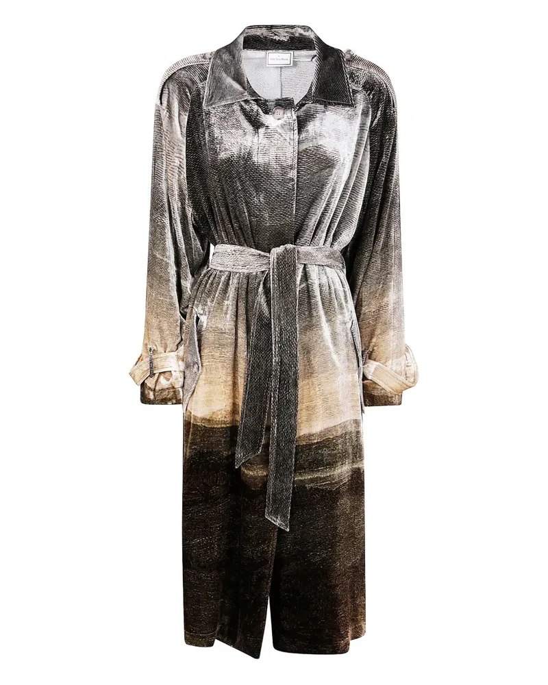 Pierre-Louis Mascia Kanpur belted velvet coat - Braun Braun