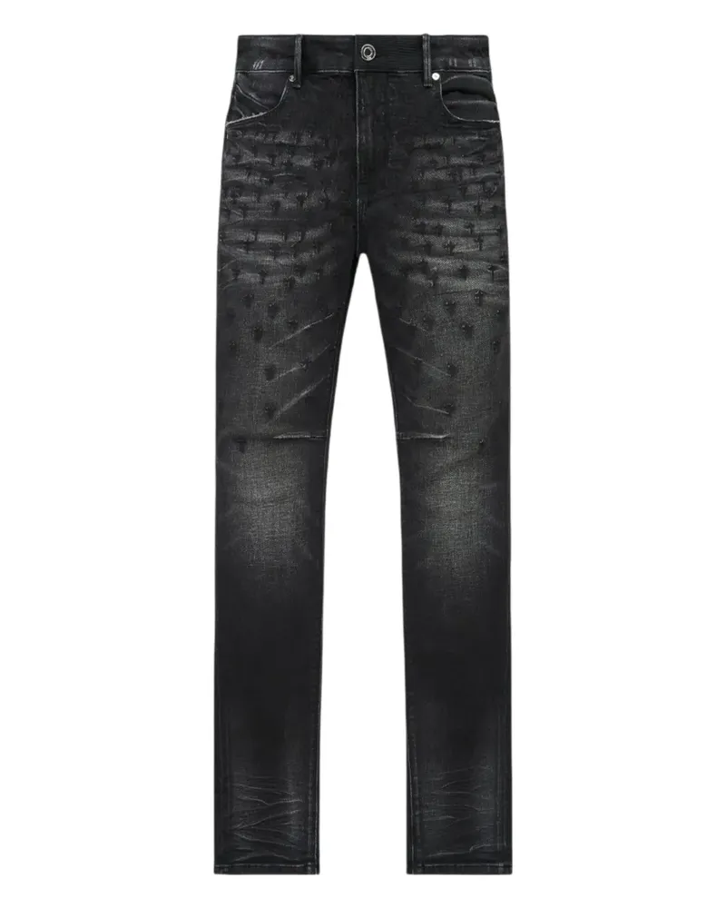 RTA cross embroidery bryant jeans - Grau Grau