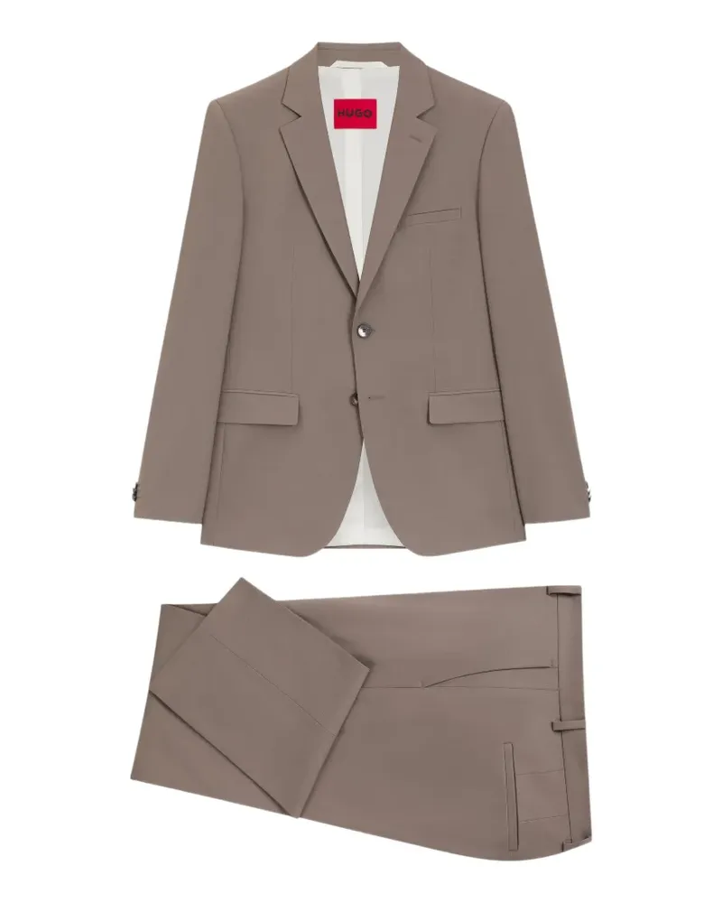 HUGO BOSS Two-piece extra-slim-fit suit in wool-blend poplin - Nude Nude