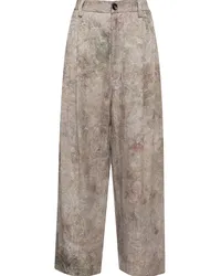 Ziggy Chen Weite Hose mit Stone-Wash-Effekt Nude