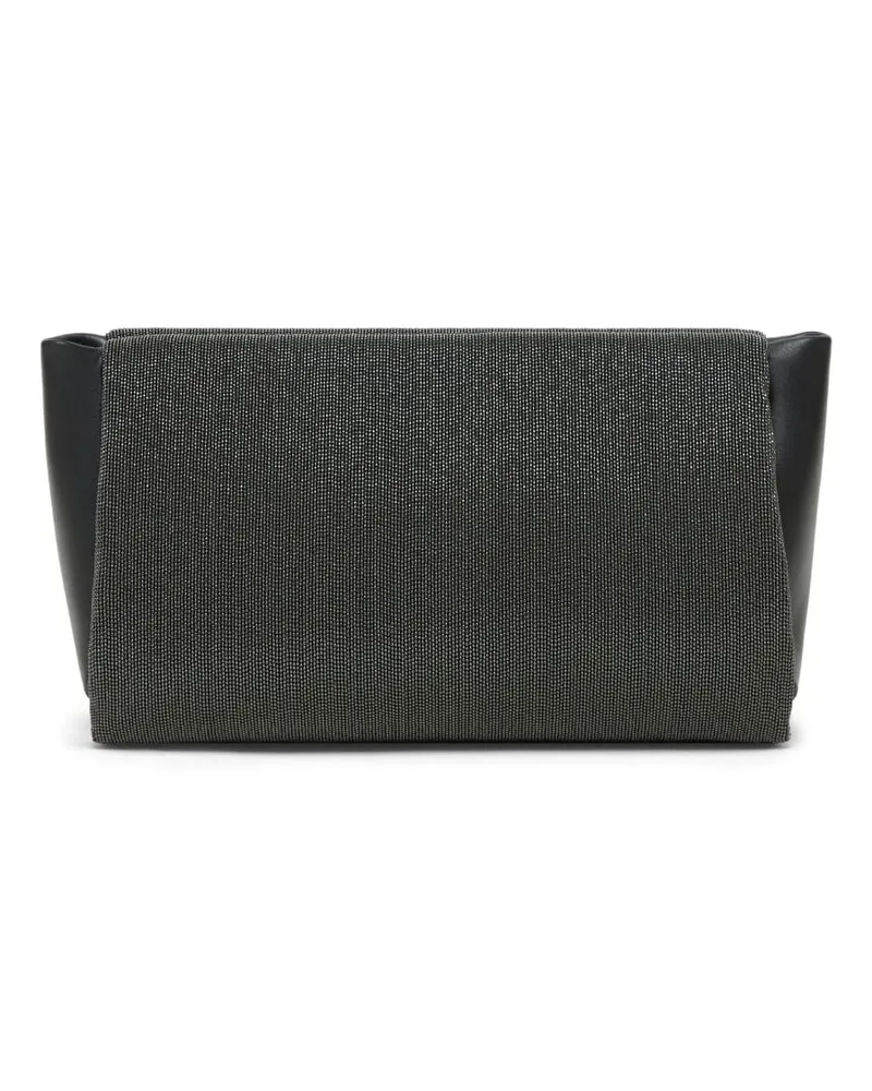 Brunello Cucinelli Precious Clutch aus Kalbsleder Schwarz