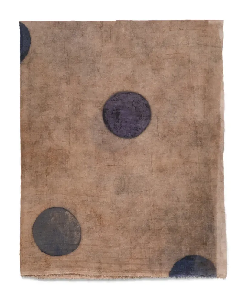 Uma Wang polka-dot distressed scarf - Nude Nude