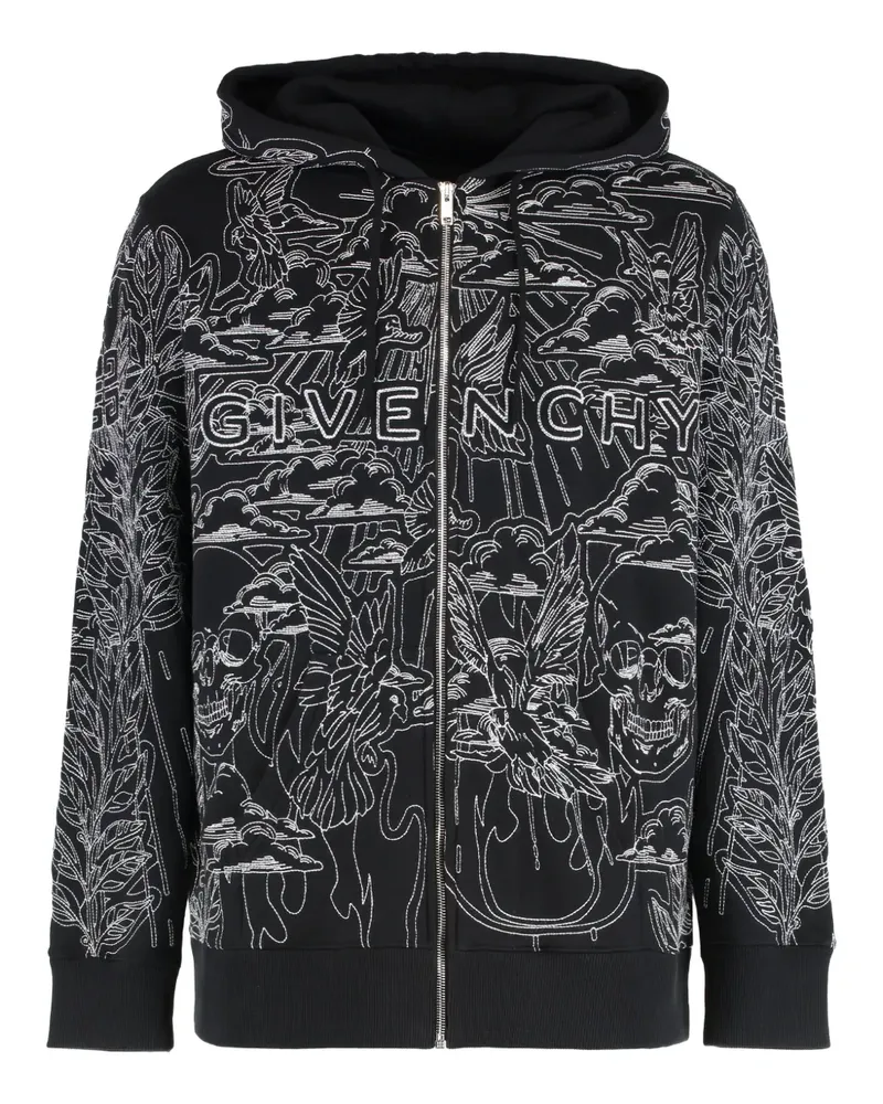 Givenchy Bestickte Kapuzenjacke - Schwarz Schwarz