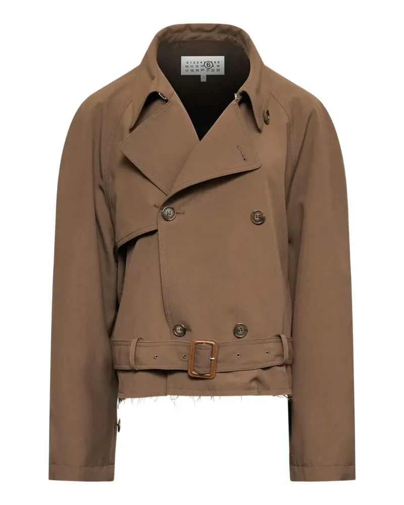 Maison Margiela belted wool blend jacket - Braun Braun