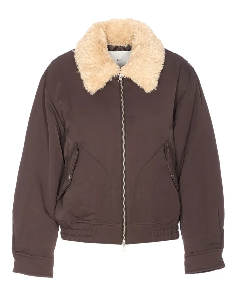 Dunst Wattierte Jacke mit Stehkragen - Braun Braun