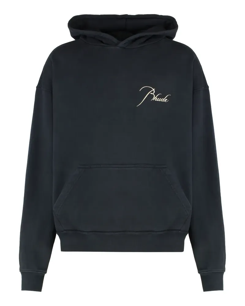 RHUDE Hoodie mit Logo-Stickerei - Schwarz Schwarz