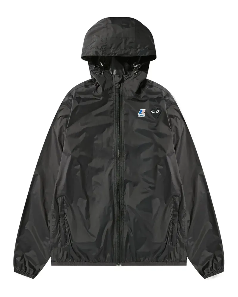 Comme des Garçons x K-Way Hoodie mit Logo-Patch - Schwarz Schwarz